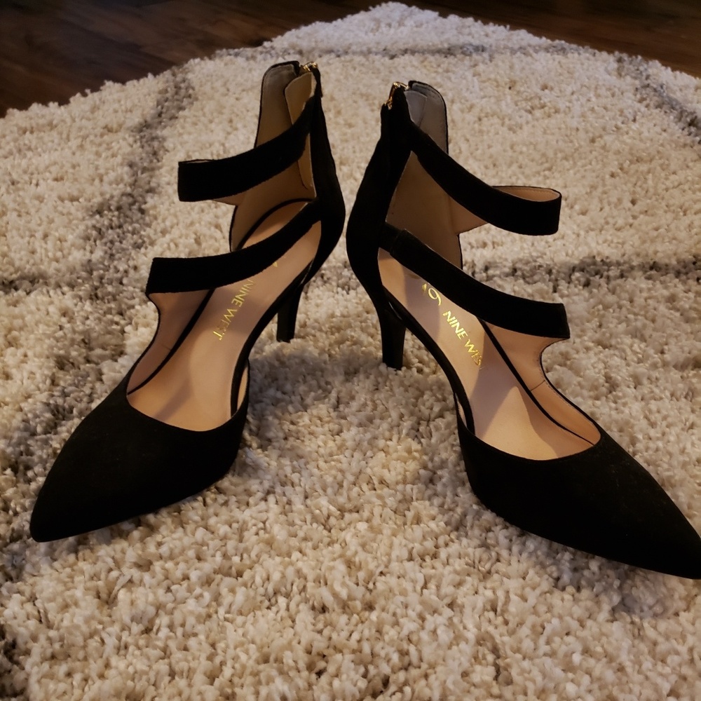Nine West Black Florent Evening Pumps Size 9